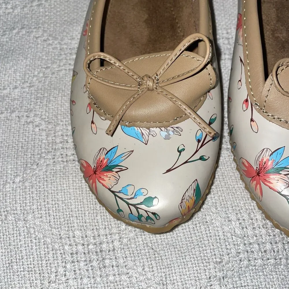 Chooka Women’s Rain Shoes Size 9 M Beige Floral Outdoors Weather Comfort
